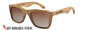 Image of 'KICKER' ZebraWood Wayfarer