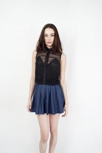 Black crochet top 