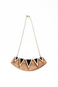 Image of Geometric triangle bib necklace - Ivory