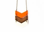 Image of Triple chevron necklace - Orange