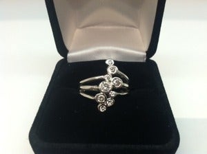 Image of 14K White Gold Bubble Right Hand Ring