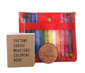 Image of Tiny Zodiac Monster Coloring Book & Color Pencil Set