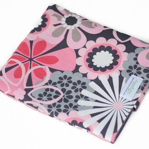 Image of iPad/Tablet/E-Reader Sleeve: Pink Gray Flower Shower