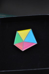 Image of Colourfield Pentagon Enamelled Brooch