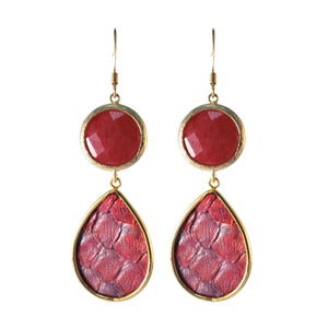 Image of Kimberly Earrings-Red