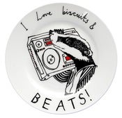 Image of 'I Love Biscuits And Beats' Side Plate