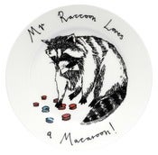 Image of 'Mr Raccoon Loves A Macaroon' Side Plate