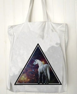 Image of Sac totebag Unicorn across the universe 