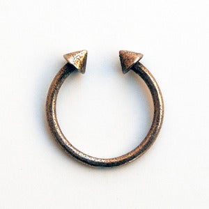 Image of Silver Arrow Cone Spike Open Barbell Ring