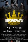 Image of 1 X TICKET: BROADWAY | SIN CITY SWANSEA | SATURDAY NOVEMBER 3RD 2012