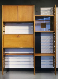 Image of MEUBLE DE RANGEMENT MODULABLE EN TECK DESIGN SCANDINAVE REF. 1051