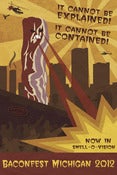 Image of "Baconzilla Destroys Detroit" Limited Edition Poster 11x17