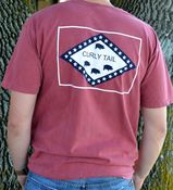 Image of Comfort Colors Red Flag Pocket Tee