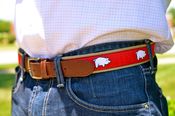 Image of Curly Tail Leather Tab Belt