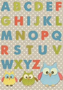 Image of Owl Childrens Alphabet Chart Print