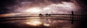 Image of Huntington Beach Pier Winter Sunset- 10" X 30" Mounted