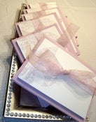 Image of Fleur de Lis Linen Note Cards, Set of 12
