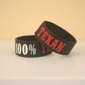 Image of Black 100% Texan Bracelet