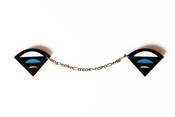 Image of Geo collar brooches - Black