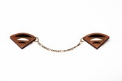 Image of Geo collar brooches - Wood