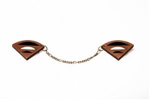 Image of Geo collar brooches - Wood