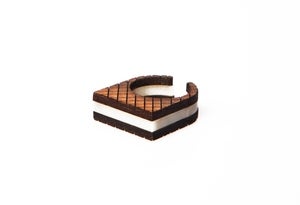 Image of Geometric block ring - Ivory
