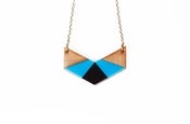 Image of Geo chevron necklace - Blue