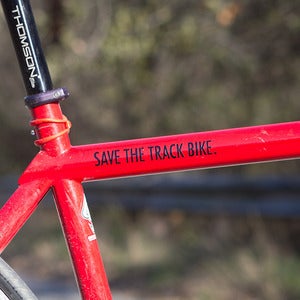 Image of Save The Track Bike Vinyl 7.5in Sticker!