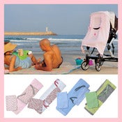 Image of Tendina parasole di stoffa (per passeggino e carrozzina)