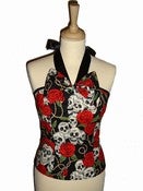 Image of Skull and Hearts Bow tops