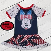 Image of **SOLD OUT** Patriotic Minnie Mouse twirl dress- size 2/3T 