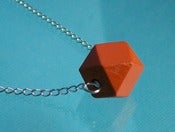 Image of Polyhedron Necklace - Orange