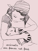 Image of Gli animali sono amici non cibo ROSA