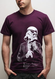 Image of Smarttrooper - Mens t shirt / Unisex t shirt ( Star Wars / Storm trooper t shirt ) on Eggplant