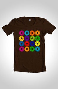 The Cogs Cycling T-Shirt Dark Chocolate Image of The Cogs Cycling T-Shirt Dark Chocolate