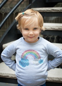 Image of Rhinestone Rainbow Sweatshirt