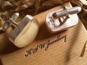 Image of Wedding Dress Cufflinks with your wedding date
