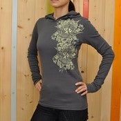 Image of Floral Skull Tattoo Hoodie (womens)