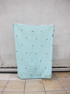Image of Linen Throw "Hannah Blue Small" 