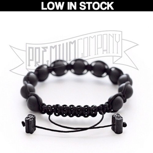 Image of GSI Black Frosted Agate Limited Edition Shamballa Bracelets