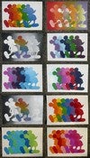 Image of Invasive Species test prints 1-10