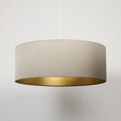 Image of Satin silk large lampshade with gold lining  