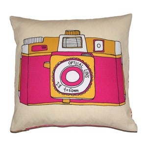 Image of Holga Camera Cushion - Pink or Blue Design