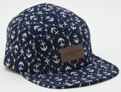 Image of NEW! OBEY Leather Box Nautical Blue Camp Hat Collection