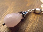 Image of Rose Romance Drop Necklace | Natural Rose Quartz, Freshwater Pearls