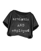 Image of Artistic and Employed Crop Top