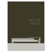 Image of Drop the Needle Print on Green - Screen Printed 