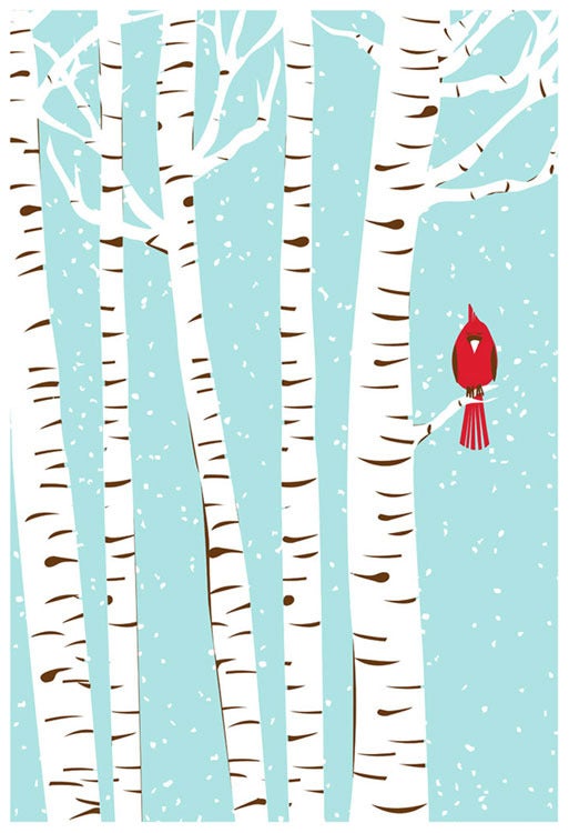 Image of Winter Cardinal Art Print