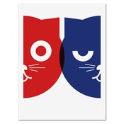 Image of Dueling Watson the Cat Print - Screen Printed