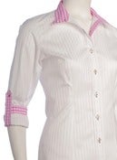 Image of White Stripe / Bubblegum Pink Check / Violet 